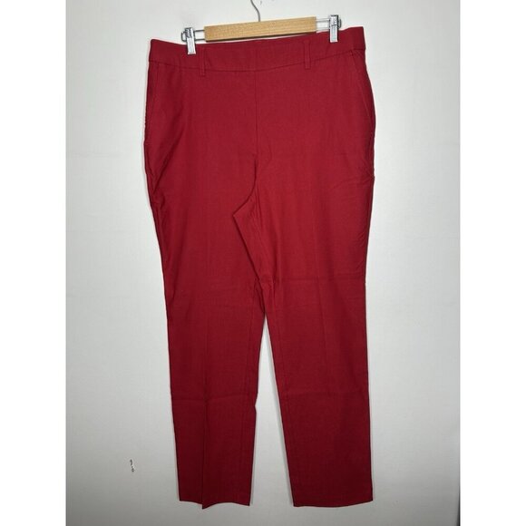 Rafaella Women’s Stretch Ankle Pant Rio Red Pull On Size 16 New NWT - Picture 1 of 12